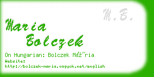 maria bolczek business card